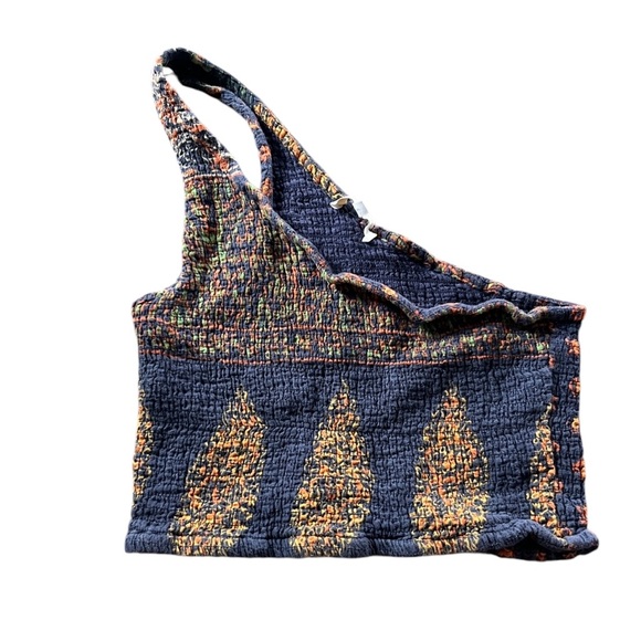 love the label Tops - Love the Label Anthropologie One Shoulder Aztec Tank Top Crop Top Size Medium